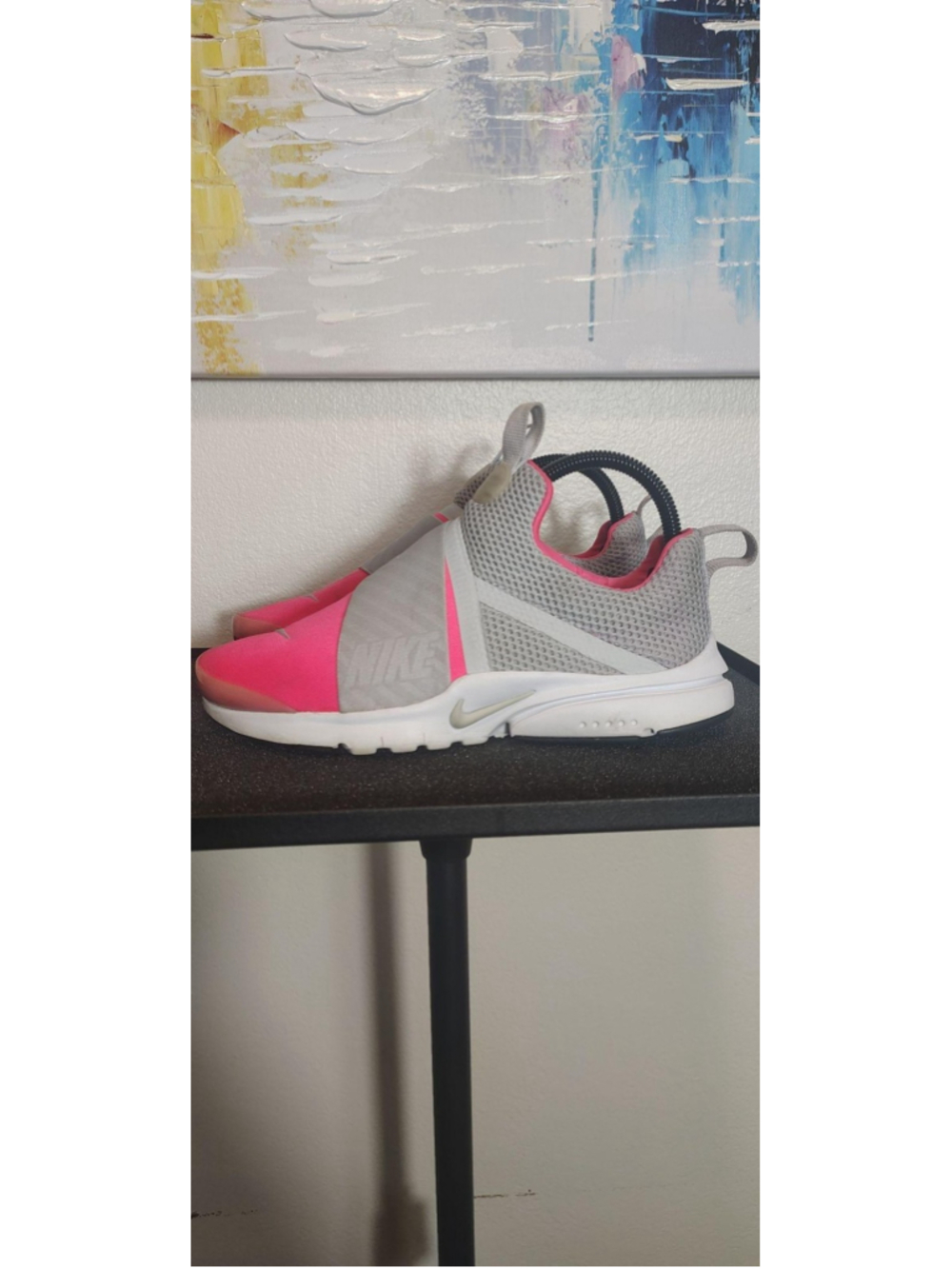 Nike Presto Extreme Shoes Youth Size 5Y Pink Gray Slip-On Sneakers 870022-600